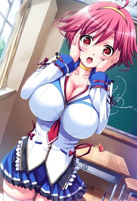 Serizawa Nei - Honoo no Haramase Oppai Nyuu Doukyuusei ~Oppai mo Haramase! New Class Zen'in Harama-sensation!~