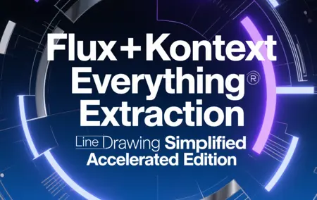 Flux+Kontext Everything Line Drawing Extraction Simplified Accelerated Edition