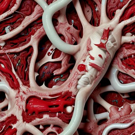 guts, medical diagram, gore, blood, masterpiece