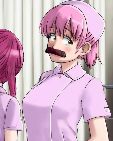 moustache nurse