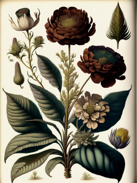 <lora:CenturyBotanicalIllustration:1>The Flowering Plants of Great Britain, botanical illustration, white background, style of Pierre-Joseph Redoute