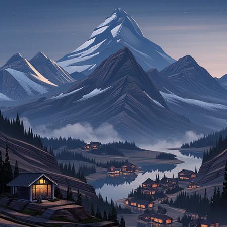 Brian Edward Miller style Nature Illustrations V1