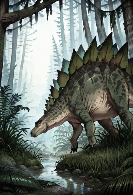 Stegosaurus: lit. "Roof-Lizard" (Late Jurassic Dinosaur) [Illustrious] v1.0