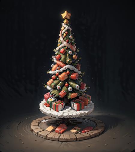 <lora:SushiStyle:1> SushiStyle christmas tree