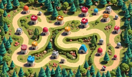 E_Cartoon Game Maps_Scene Layout Design v1.0