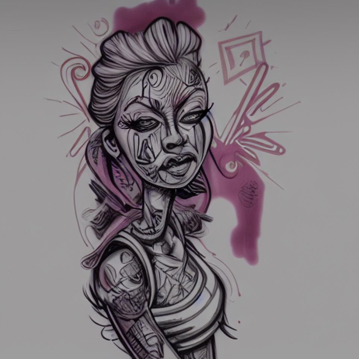 Graffiti tattoo - Graffiti tattoo | Stable Diffusion LoRA | Civitai