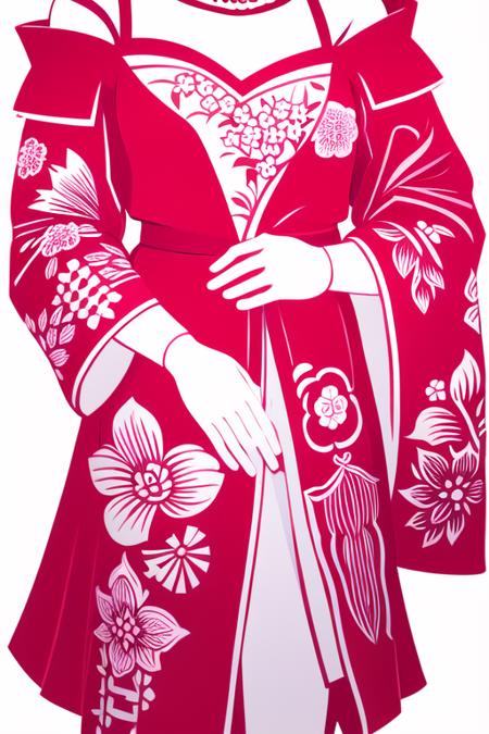 jianzhihua,(white background:1.4),  paper cut,a woman in a Pink Off Shoulder Pajamas,<lora:jianzhihuaepoch-000006:0.66>