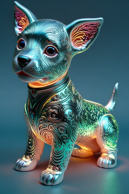 pmg style,puppy, magical mystical glowing iridescent, extremely detailed  <lora:pmg_001:1>