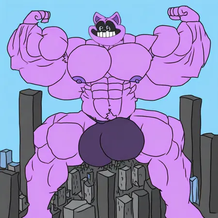 Macro Muscular Smiling Critters (GameToons) - Style
