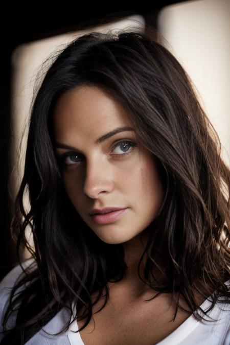 <lora:r3b3cc4f3rgus0n:0.9>, a Realistic photo of a r3b3cc4f3rgus0n woman, long hair, looking at viewer, simple background, brown hair, dress, full body, grey background, nail polish, white dress, lips, sandals, squatting, toenails, realistic, soft lighting, professional Photography, Photorealistic, detailed, inside a dark Studio Room background, blurred background, RAW, analog, sharp focus, 8k, HD, DSLR, high quality, Fujifilm XT3, film grain, award winning, masterpiece