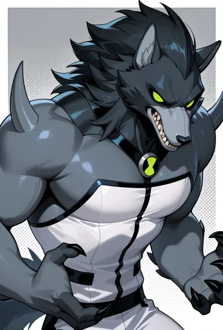 Blitzwolfer -- Ben 10 (chaquetrix support) Illust