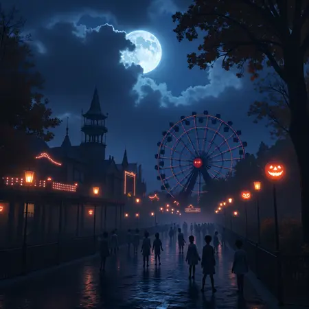 halloween-themed amusement park