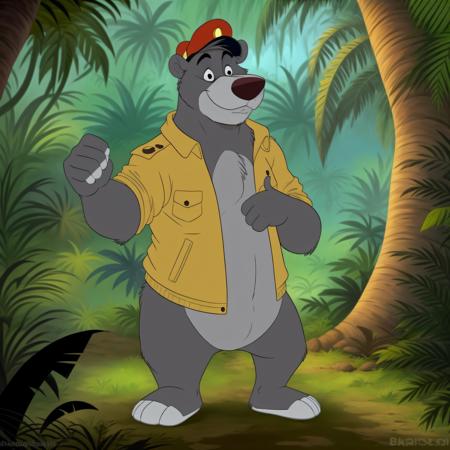 baloo bear no humans furry black eyes