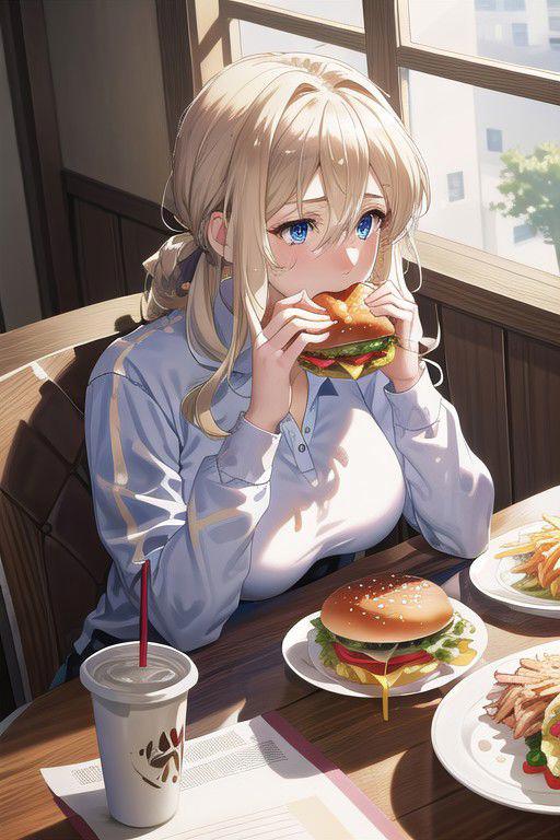 Huge Two-Handed Burger LoRA image by Viiii