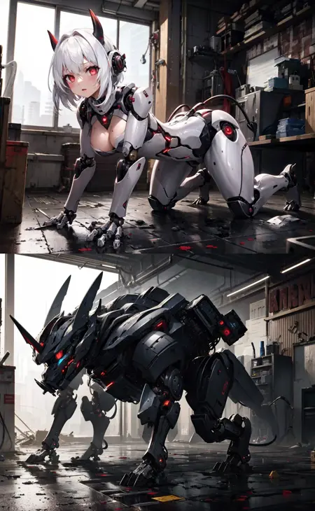 Highly Mechanized Prosthetic Quadruped/Mechanical Beast (Girl) 四足机械兽/兽娘