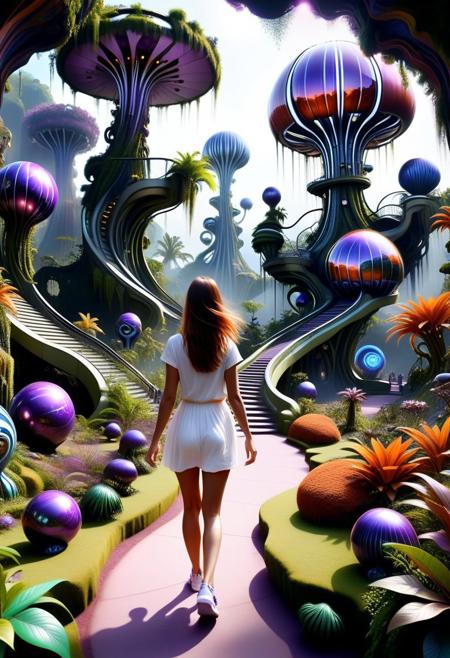 Girl walks in the park,
pandoralnd <lora:Pandora Land XL:0.7>