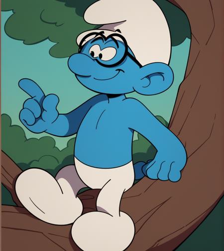 smurfette moxette brainy_smurf