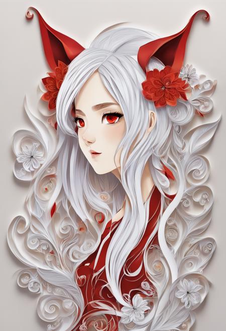 yanzhi,a women,25 years old,((red eyes)),cat ears,(two sides up:1.3),BayunLing,white hair,long hair,head ribbon,solo,(petite:1.2),),cute,detailed face,((((short shot)))),(cowboy shot),close up,，yanzhi，paper quilling, yanzhi,a women,25 years old,((red eyes)),cat ears,(two sides up:1.3),BayunLing,white hair,long hair,head ribbon,solo,(petite:1.2),cute,detailed face,((((short shot)))),(cowboy shot),close up,，yanzhi，paper quilling