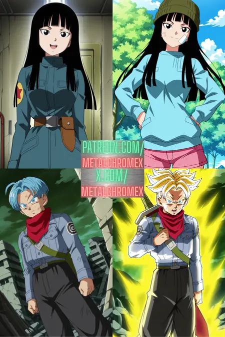 2-in-1: Mai and Trunks (Dragon Ball Super - "Future" Trunks Saga appearances) - Commission!