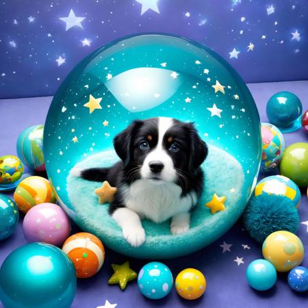 glass orb,stars, cute, Teal, Trompe L oeil, Surrounded by her favorite toys
<lora:glass_orb_2.0:0.9>