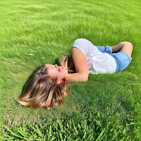 SD3Grl Girl Lying on Grass