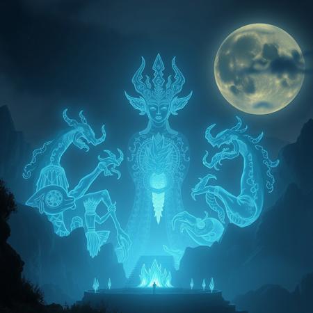 Masterpiece, a bioluminescence translucent kyawthuite 32k, 16k, 8k, cinematic art,