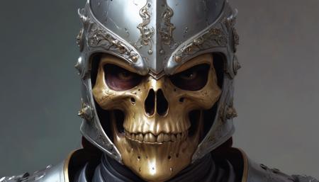 duck as a realistic fantasy knight, closeup portrait art by donato giancola and greg rutkowski, realistic face, digital art, trending on artstation, symmetry!!, skull helmet
