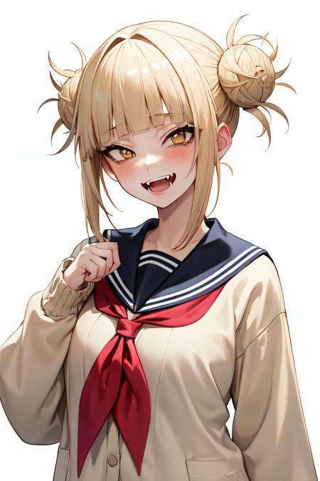 toga himiko blonde hair,yellow eyes,short hair