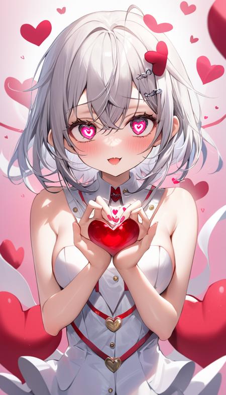 heart-shaped pupils