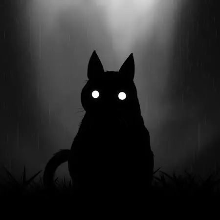 Limbo (video game) silhouetted cinematic style F1D + Pony + Illu