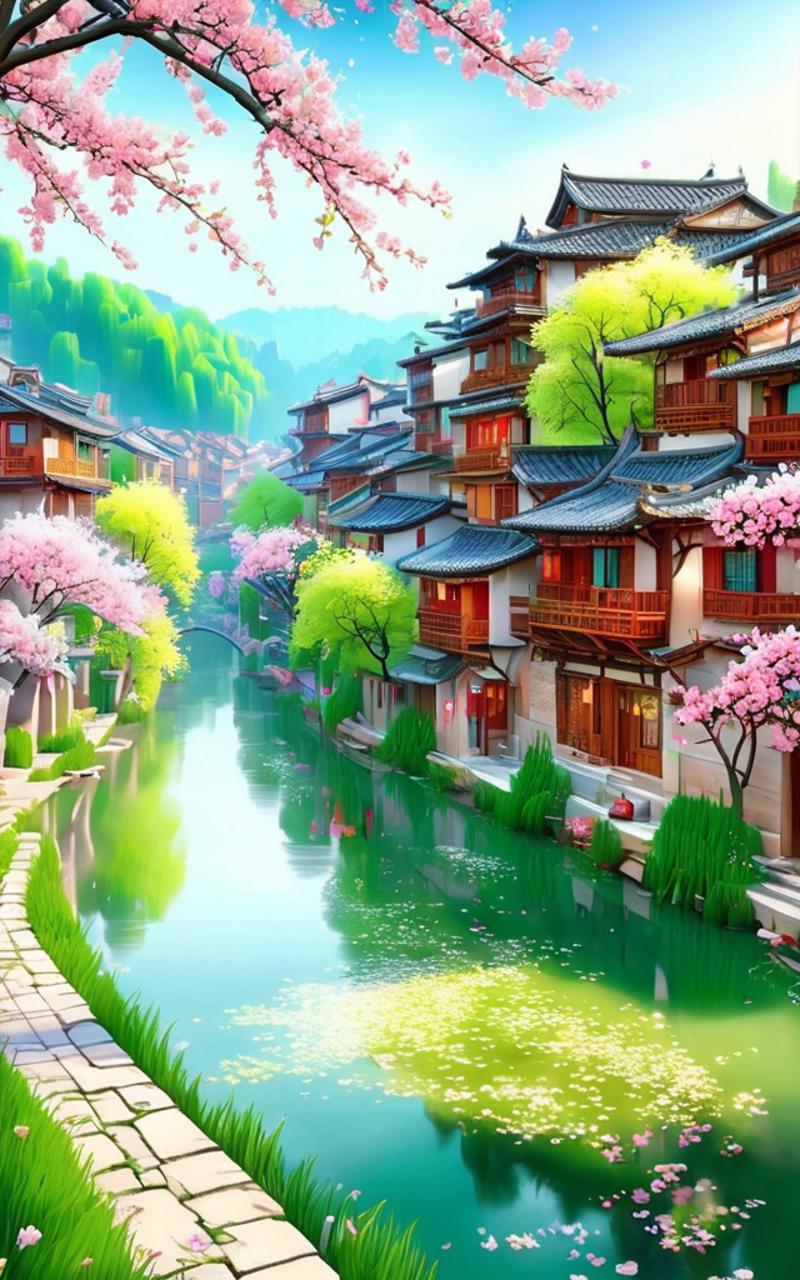 Ancient Chinese Scenery Background XL image by ronhong