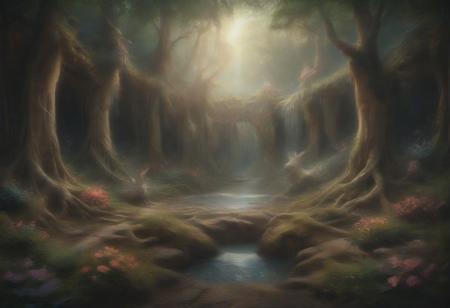 Anime coloring.In a whimsical world, a beautiful fairy garden blooms with vibrant flowers and sparkling fountains. A delicate, crystal bridge spans a gentle stream, leading to a majestic tree with leaves that shimmer like diamonds. A friendly, fluffy rabbit hops along the winding path, surrounded by fluttering butterflies and sweet, singing birds. The garden is filled with hidden treasures, like a tiny, glowing fairy door and a secret, shimmering cave. A soft, fluffy cloud drifts lazily across the sky, casting a warm, gentle shadow over the garden. The air is filled with the sweet scent of blooming flowers and the soft, soothing sound of gentle chimes. It's a peaceful, magical place where dreams come alive and wonder waits around every corner.
