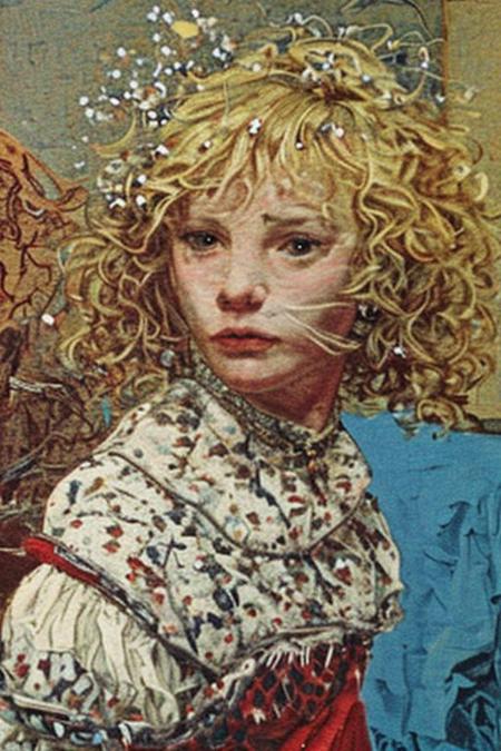 a woman's head, on a cat's body,