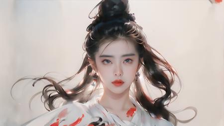 <lora:niexiaoqian-v1:0.9>,A Chinese Ghost Story,
(wangzuxian:1.1),(niexiaoqian:1.2),qiannvyouhun,1girl,solo,black hair,long hair,chignon,mole,realistic,robe,jewelry,lips,earrings,hair bun,chinese clothes,hanfu,looking_up,<lora:Freehand_Brushwork:0.4>,beautiful detailed eyes,Ancient Chinese clothes,
(Pure white robe:1.5),Transparent clothes,(White clothes:1.5),
Ancient background,Calligraphy background,very long hair,(sheer curtain:1.3),gauze curtain,strap lift,tears,eyes visible through hair,wallpaper,huge filesize,<lora:chinese-art:0.3>,chinese painting,chinese art,<lora:Moxin_Shukezouma11:0.4>,shukezouma,foreshortening,from_below,, best quality , masterpiece, illustration, an extremely delicate and beautiful, extremely detailed ,CG,unity,8k wallpaper, Amazing, finely detail, masterpiece, best quality,official art,extremely detailed CG unity 8k wallpaper,absurdres, incredibly absurdres, huge filesize , ultra-detailed, highres, extremely detailed,beautiful detailed girl, extremely detailed eyes and face, beautiful detailed eyes,light on face,