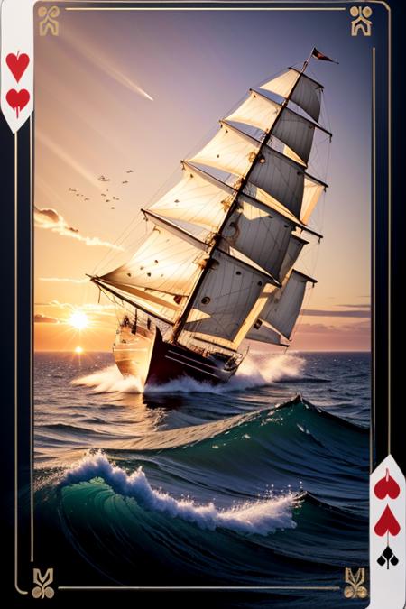 professional photography, a sail boat on the ocean waves in the 1850s, gloomy, blur, Nikon, (masterful_playing_card:1.8), Best quality details, realistic, High definition, High quality texture, epic lighting, Cinematic film still, 8k, soft lighting, random Colorful art, oil painting, blue yellow colors, light purple and violet additions, light red additions, intricate detail, splash screen, 8k resolution, masterpiece, artstation digital painting smooth veryBlack ink flow: 8k resolution photorealistic masterpiece: intricately detailed fluid gouache painting: by Jean Baptiste Mongue: calligraphy: acrylic: watercolor art, professional photography, natural lighting, volumetric lighting maximalist photoillustration: by marton bobzert:, complex, elegant, expansive, fantastical, vibrant