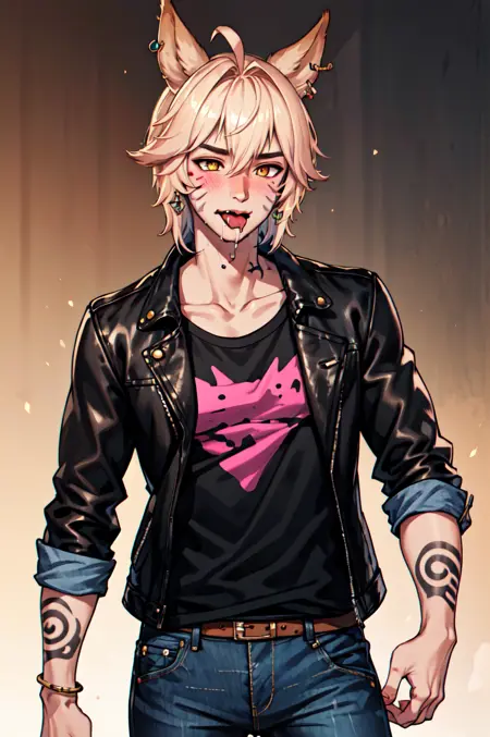 BadBoy Vibes (Tshirt - Jeans - Leather Jacket) [TI]