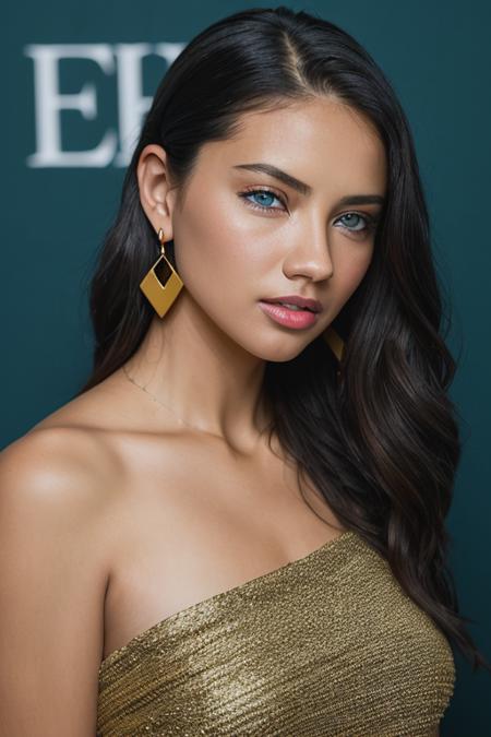 <lora:4dr14n4l1m4:0.9>, a Realistic photo of 4dr14n4l1m4 woman, long hair, looking at viewer, blue eyes, simple background, brown hair, jewelry, earrings, parted lips, teeth, mole, lips, portrait, mole under mouth, realistic, nose, mole on cheek, soft lighting, professional Photography, Photorealistic, detailed eyes, RAW, analog, sharp focus, 8k, HD, DSLR, high quality, Fujifilm XT3, film grain, award winning, masterpiece