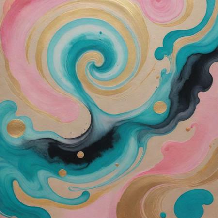 Cecily Brown, Emopunk, Hilma af Klint, Organic, J.M.W. Turner, Gadgetpunk, RAW photo, Mustard and tiger print hue, Ralston Crawford, Neogothic Art, (abstract watercolor, swirling ink, limited color palette, turquoise pink gold pastels, colorful, dreamwave, aesthetic:1.3) , it has lovely details, it is sleek, Lyubov Popova, Folk Art, DayGlo pink palette, Willem Hofhuizen, Graffiti Street Art, David Cronenberg, Chibi Anime, gilded technique, Rufino Tamayo, Darkcore, Tokio Aoyama, Neo-Expressionism, Peter Max, Clockpunk, Slade Roberts, Dollpunk