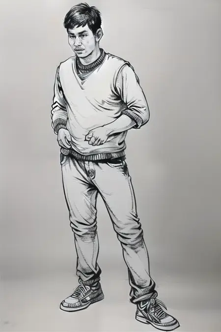 Sketch figure painting/line art drawing characters/sketch characters/速写人物画/美术联考速写