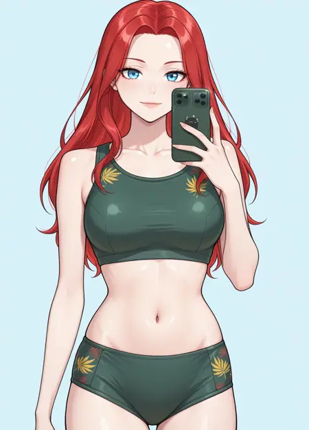 Swimwear - Leaf Print Bikini