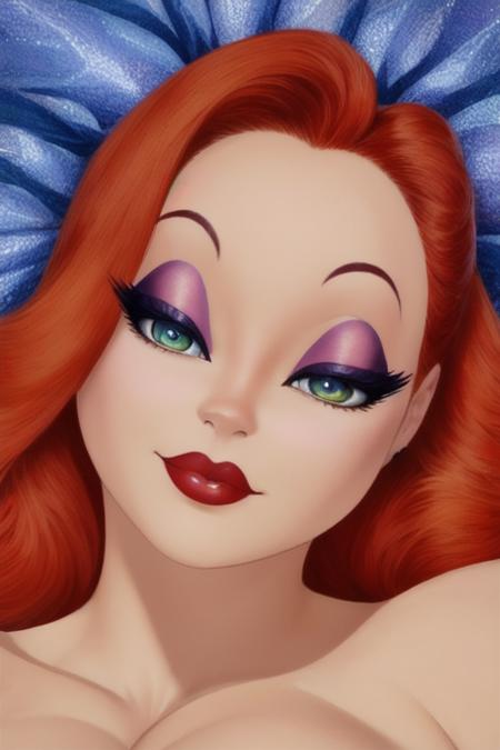 photo of jessicarabbit character woman selfie shot ,  high res, (detailed realistic image:1), (detailed eyes, beautiful expressive eyes:1), impasto impressionism, insane details, soft, (hyper realistic fur:1), (detailed fur:1), pupils, (fur covered body), , (slightly chubby:1.3), , (expressive face, detailed face:1), (realistic:1), (photorealistic, photo-realistic:1), full color, (3d:1), (highly detailed:1.2), masterpiece, 8k uhd, (playful, playful smirk:1), (bedroom background),  (looking at viewer), lying, (lounging :1), (first person view), (bird's-eye view)  <lora:jessicarabbit:1>