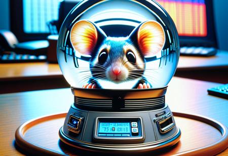 hyper detailed masterpiece, dynamic realistic awesome quality,fax machine, dashboard lights,mice,cameras,height-adjustable,warranty information,  striped,  tacky,in a DonMCry5741b411XL crystal ball  <lora:DonMCry5741b411XL:1>