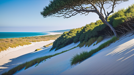 noon,  scenery, in a  Coastal Dune