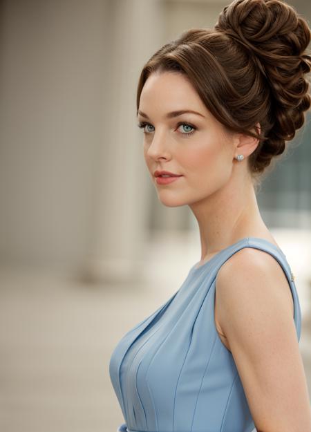 masterpiece, stunning portrait photo of (sdalx woman:1.0) <lora:SadieAlexandruDogu:1> with beautiful hair, hair upsweep updo, as a movie star in a (movie premiere), premiere gala, (near a movie theatre), natural skin texture, (BLUE COCKTAIL dress),