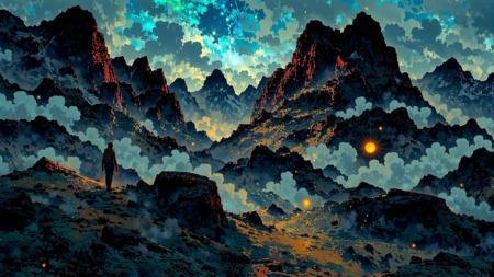 Venture into a realm where majestic mountains and expansive desert plains are interwoven with subtle hints of sacred geometry, evoking an air of mystery and cosmic wonder. A deep, immersive psychedelic atmosphere inspires adventure, as vivid, hallucinatory visions ripple through the terrain. Intricate details and fluid animations seamlessly blend with realistic textures, creating a mesmerizing landscape that feels both boundless and authentically grounded.