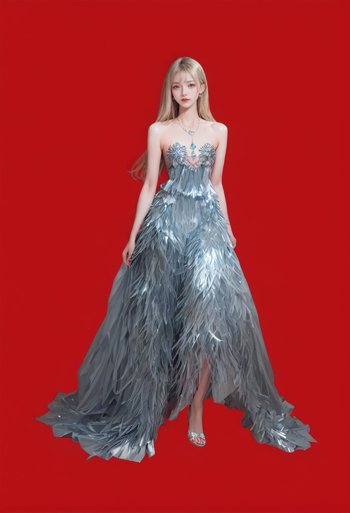 0686 Metallic Feather Dress（pdxl,sd1.5） - V1.0（pdxl） 