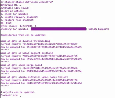 FFup - 🚀 Batch Updater for WebUI Extensions & ComfyUI Nodes