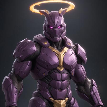 mjolnir armor from halo infinite, wearing a bunny suit, wearing dark purple armor, masculine muscular , easter, fine image, long rabbit ears, very kenyan, candy - coated, glowing halo, eric bana,evil vibes, dramatic, award winning art, cinematic, highly detailed, octane render, 8 k, unreal engine. concept art. realistic digital painting, hyperrealism