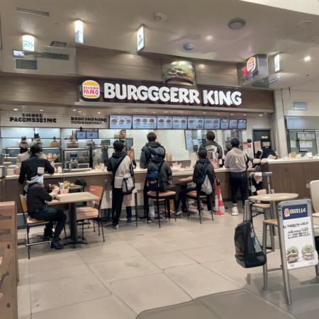 best quality, ultra-detailed, illustration,
burgerking, scenery, storefront, indoors, restaurant, multiple boys, 6+boys, bag, handbag, scenery, table, english text, chair, real world location
 <lora:burgerking_SD15_V2:1>