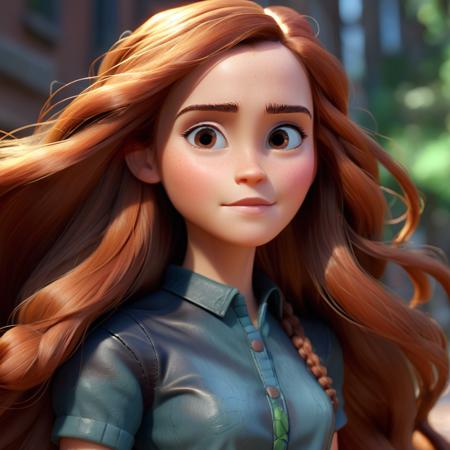 Pixar animation of a woman with long shiny hair, skin texture visible, high res, high quality  <lora:emwatson_xl_1_standard_merge_29_72_100_03_03_05:1.0>